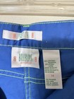 NWT Women's Bill Blass Capri Pants Size 14 Blue W/ Multi Colored Scarf Like Belt — photo 3