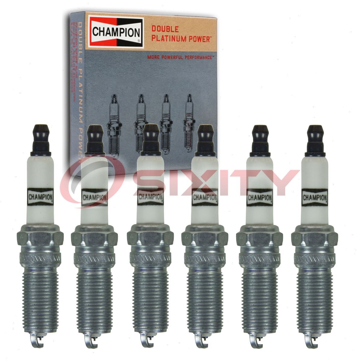 6 pc Champion Double Platinum Spark Plugs for 2008-2020 Buick Enclave 3.6L cs