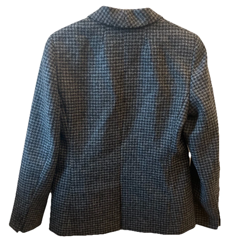 Blazer para mujer J.Crew Parke pata de gallo negro/pizarra 100 % lana talla 8 Foto 4 de 4