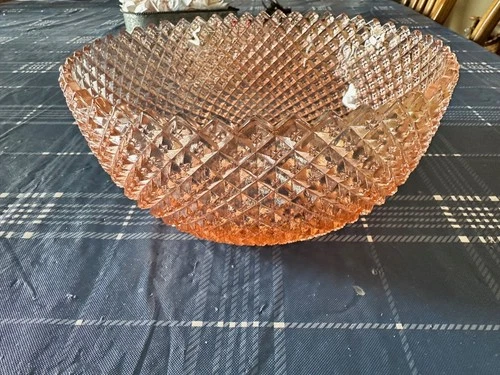 miss america pink depression glass anchor hocking large bowl