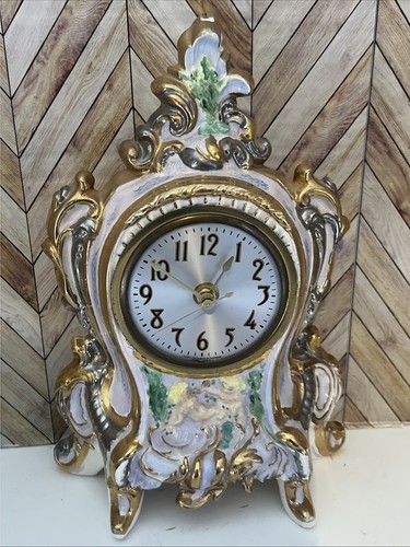ANTIQUE FRENCH VION & BAURY PORCELAIN CLOCK Working