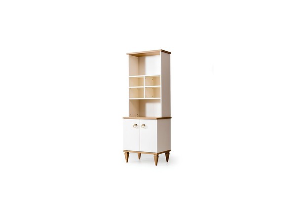 Exklusiver WeißEr Holzschrank Designer BüCherregal BüCherschrank MöBel-image