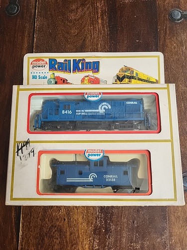 Nuevo de Lote Antiguo: Locomotora Conrail y Caboose Rail King Modelo Power 7697 Escala HO SELLADOS  | Zustand: New