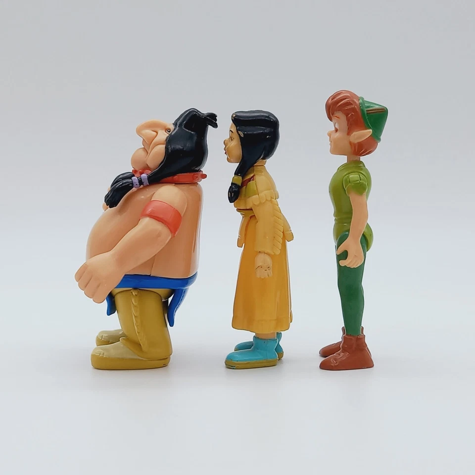 Lot x3 Figures Peter Pan Disney Heroes FAMOSA Spain 2004 native american - Immagine 4 di 4