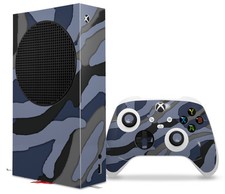 Skin Wrap for XBOX Series S Console Controller Camouflage Blue