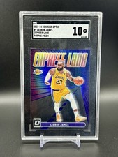 2023 DONRUSS OPTIC EXPRESS LANE PURPLE PRIZM #9 LEBRON JAMES SGC 10 GEM MINT