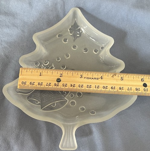 Vintage Celebrations Frosted Weihnachtsbaum Teller Holiday Bells - Bild 3 von 4