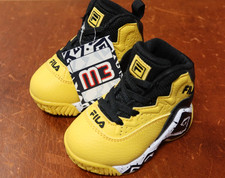 New Fila MB Infant Sneakers Shoes - INFANT'S Size 4 - Lemon / Black / White