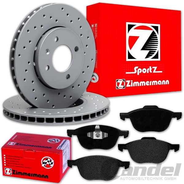 Zimmermann Sport Bremsscheiben 300Mm + BelÄGe Vorne FüR Mazda 3 BL BK 5 CR CW-image