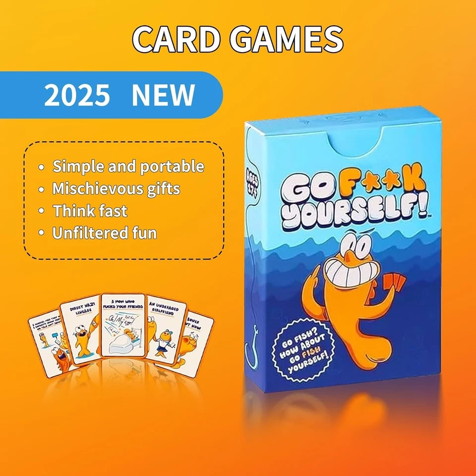 Go Fuck Yourself Card Game for Adults - 48 Swear Word Playing Cards, Stress Reli - image 2 of 4