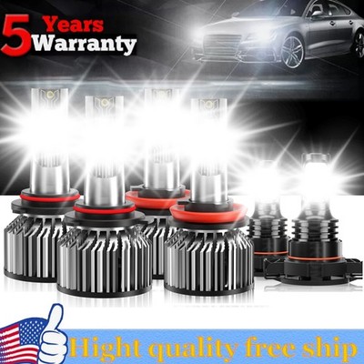12000K LED Headlight+Fog Light Bulbs 6PC For Chevy Silverado 1500 2500 2007一2015