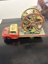 Vintage 1956 TN Nomura Tin Carnival Circus Ferris Wheel Friction Truck. Japan