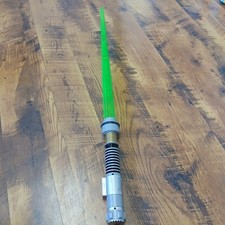 2002 Hasbro Star Wars Luke Skywalker Electronic Green Lightsaber 39"Tested Works