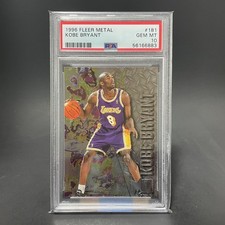 1996 Fleer Metal Kobe Bryant Lakers #181 l PSA GEM MT 10