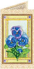 Embroidery Postcard Kit VIOLET Craft Gift Set
