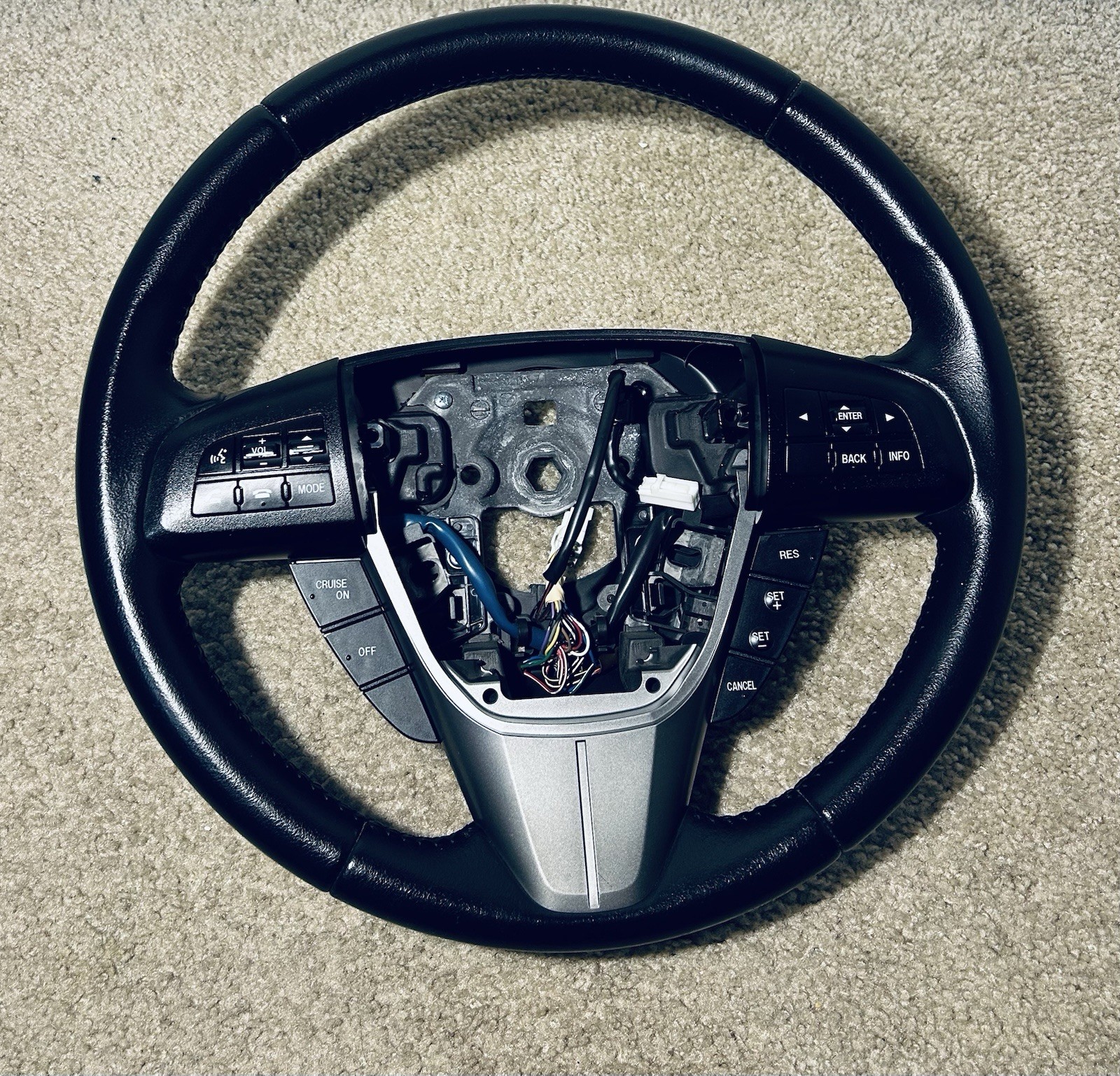 Mazda 3 2010-2013 Steering Wheel Leather Black USED OEM Genuine
