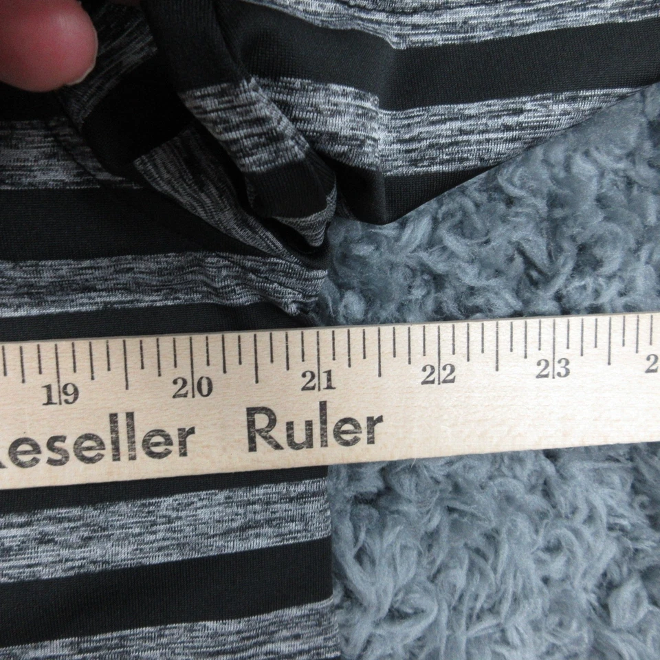 Camisa Polo Reel Legends Para Hombre Mediana Negra Gris Rayas Freeline Pesca Exterior Foto 4 de 4