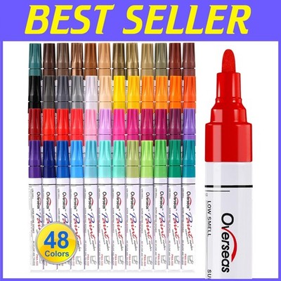 48 Colors Waterproof Paint Marker Set