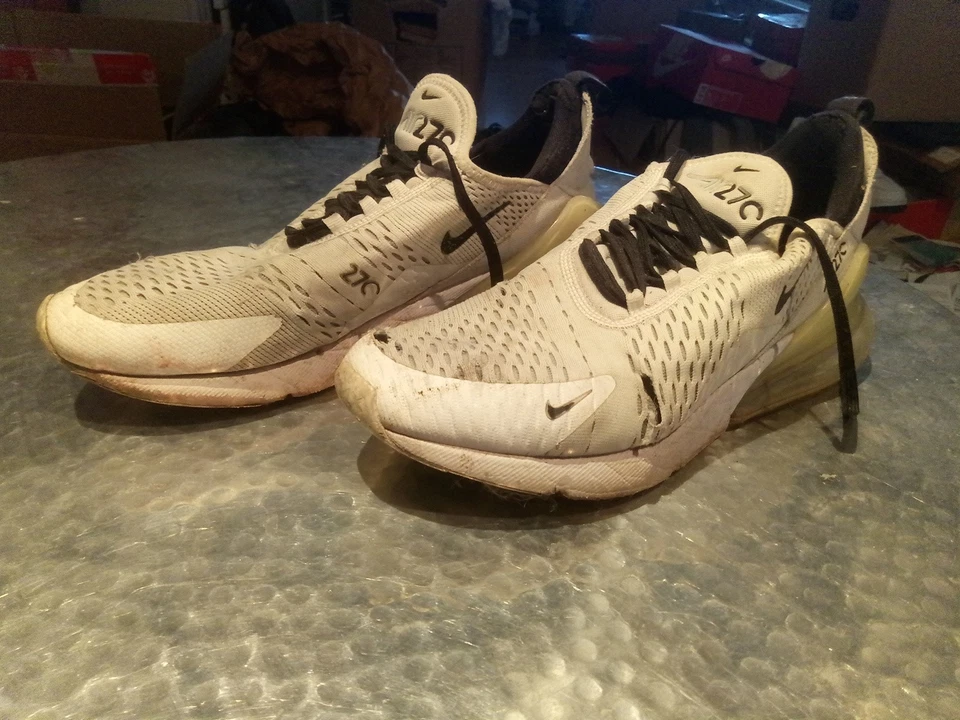 Nike Sneaker Air Max 270 Used Fertig Weiß Schwarz Airpads Ok - Bild 2 von 4