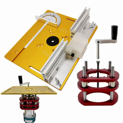 Aluminium Frästisch Einsatzplatte Oberfräse Lift Kit für 65mm Durchmesser Motoren Holz