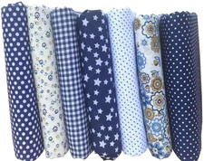 7 Pcs 10" X 10" 25Cm X 25Cm Top Cotton Craft Fabric Bundle Squares Patchwork D