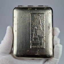 Vintage Soviet Cigarette Case Moscow Kremlin Tower USSR 1980s Portcigar Russia