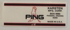 Ping JZ Shaft Band Labels Vintage Golf Decal Restoration Sticker