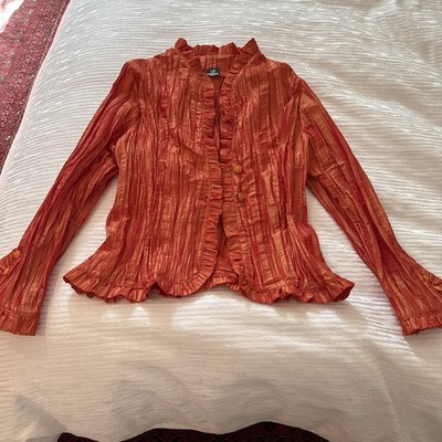 Isadora Paris Light Jacket, Orange, Sz M, Made In France