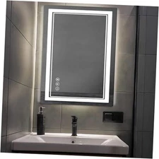 20x 28 LED Bathroom Mirror with Lights, Anti-Fog, Dimmable, Backlit 28"L x 20"W