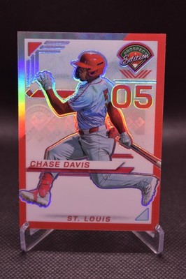Chase Davis /199 2025 Panini Prospect Edition Red Prizm St. Louis Cardinals #132