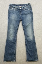 True Religion Women's 28 Blue Denim Bootcut Jeans Made in USA Vintage Y2K Style