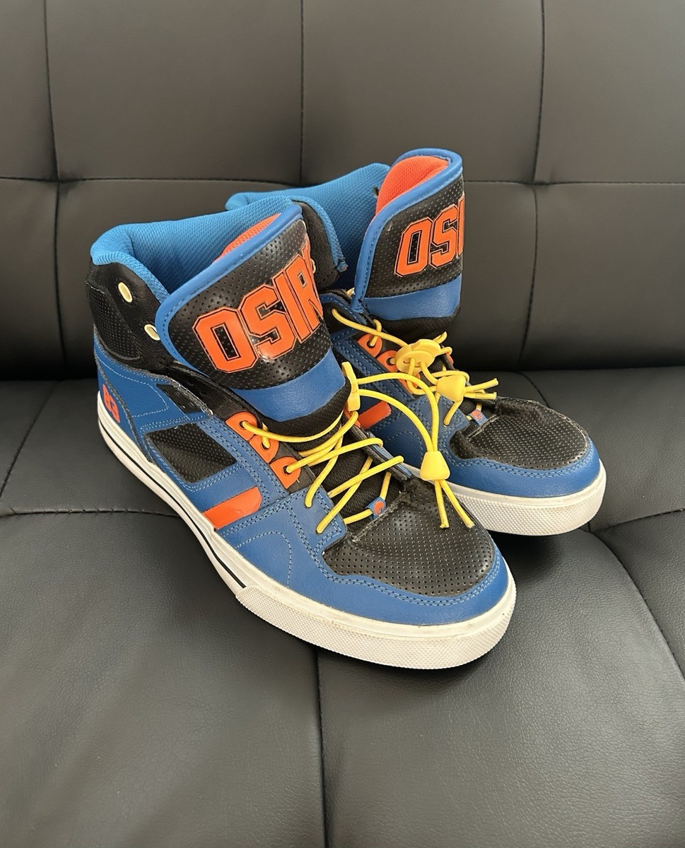 Osiris NYC 83 VLC Skateboard Shoes Mens 10 Orange Blue Y2K Vintage