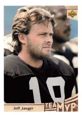 Jeff Jaeger 1992 Upper Deck #372 Los Angeles Raiders Football