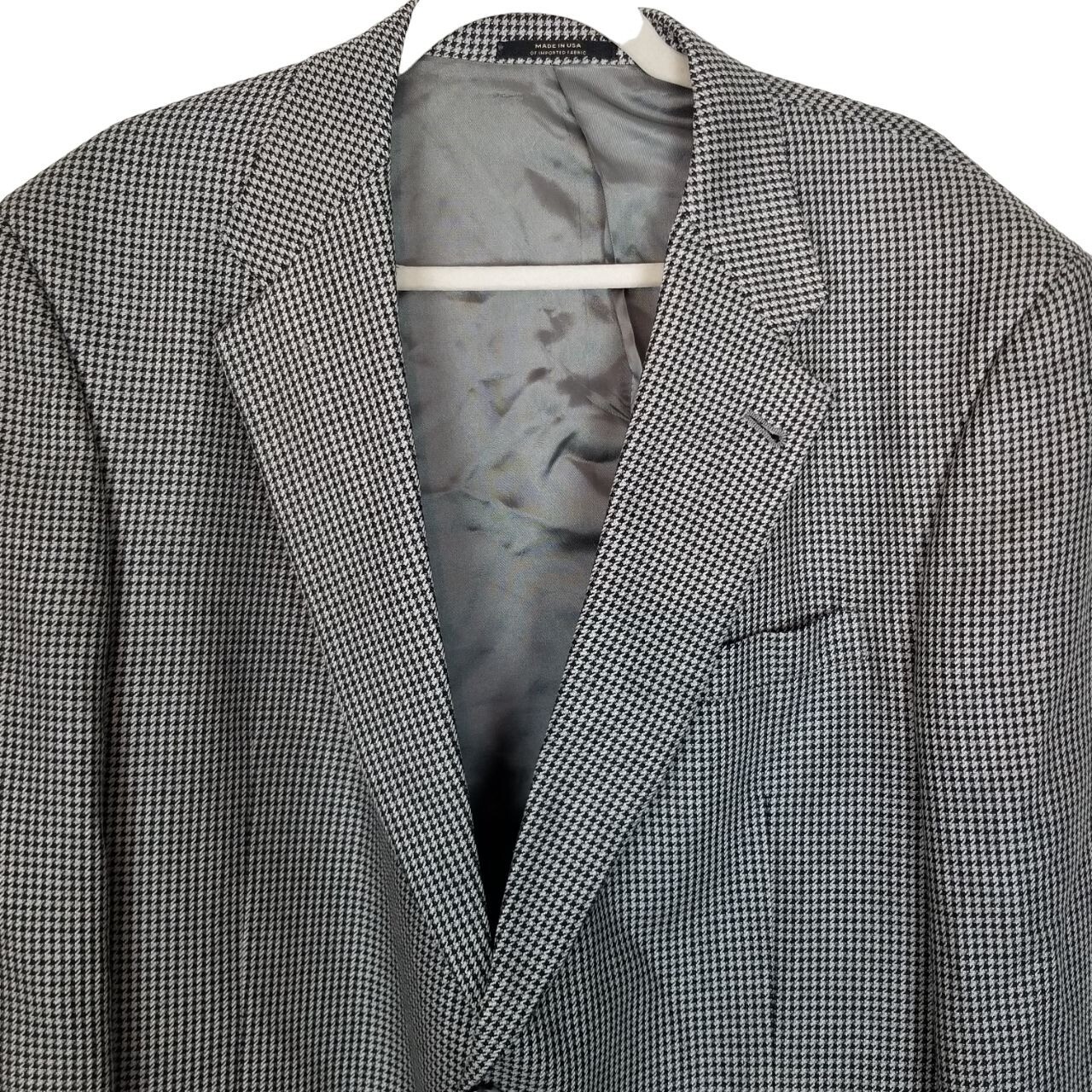 Hart Schaffner Marx Dillard's Mens 44R Black/White Houndstooth 2Button