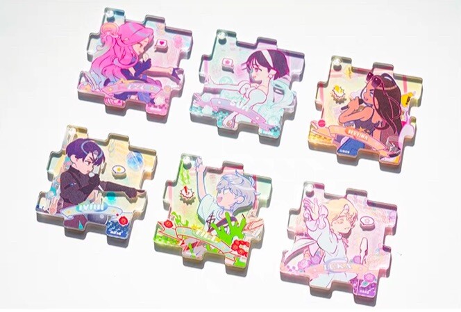Alien Stage Official New Years Eve Puzzle Acrylic Keychain[random