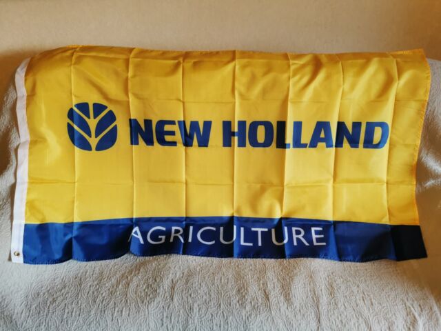 New Holland Tractor Flag Banner Garage Workshop 5ft x 3ft
