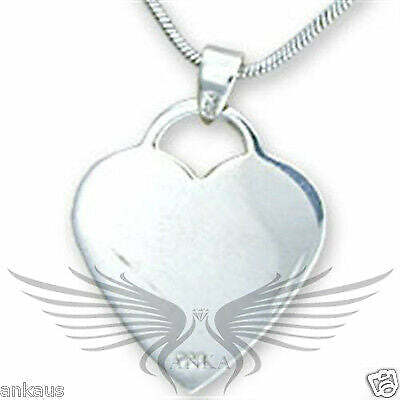 Beautiful Heart Shaped No Stone Plain 925 Sterling Silver Pendant 09722