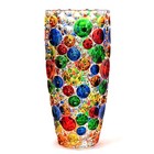 Stpgoods Venetian Glass Vase Italian Murano Style Flower Vase Vintage 10" Vase