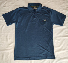 VINTAGE Volcom Silky Blue Pocket Polo VERY EARLY VOLCOM MADE IN USA XL (FLAWS)