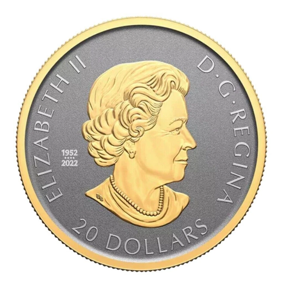 Celebra el Amor - Moneda Canadá 20$ 2023 99,99% Plata con Baño de Oro Amarillo - Imagen 2 de 3