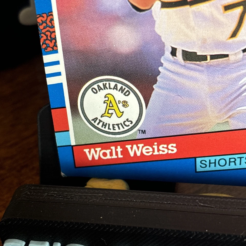 BASEBALL CARD DONRUSS 91 WALT WEISS OAKLAND A'S - Image 2 of 3