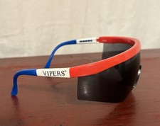 NOS ERB Vipers Vintage Sunglasses Ski Red White & Blue Rare EUC