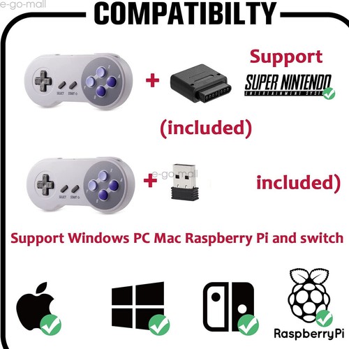 USB SNES /NES/ N64 /USB Xbox 360 /Controller for Windows PC MAC Wired/Wireless - Picture 39 of 97