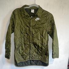 medium nike kids therma-fit jacket rough green/sequoia/white