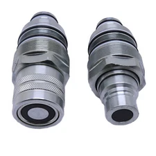 Male & Female Flat Face Coupler Kit for Bobcat 753 863 A220 A300 S205 S220 S250