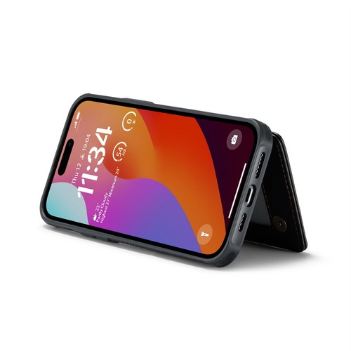Custodia portafoglio in pelle con slot per schede magnetiche per iPhone 13 14 15 16Pro Max Back - Foto 31 di 84