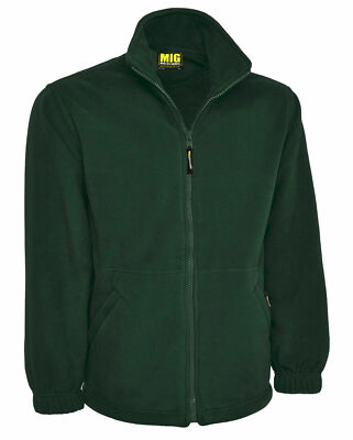Herren MIG klassische Fleecejacke durchgehender Reißverschluss Größe S bis 5XL - WARMER ARBEITS- & FREIZEITMANTEL