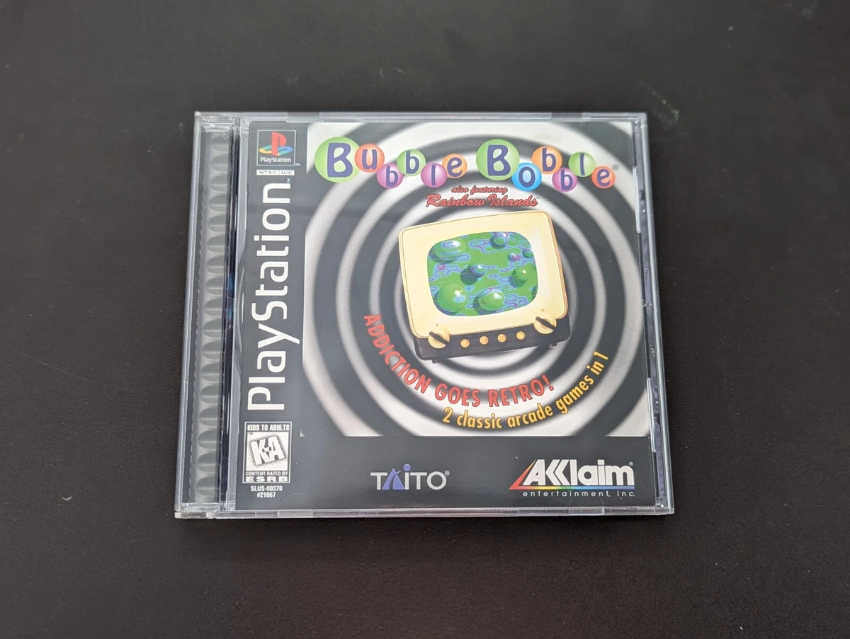 Bubble Bobble featuring Rainbow Islands PlayStation 1 PS1 Complete Reg Card