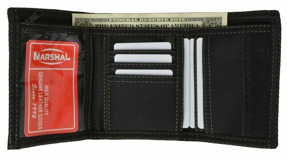 Cartera de cadena negra triple pliegue para hombre motociclista camionero motociclista nueva Foto 2 de 4