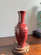 Porcelain & Pottery Red 1850-1899 Antique Chinese Vases for sale